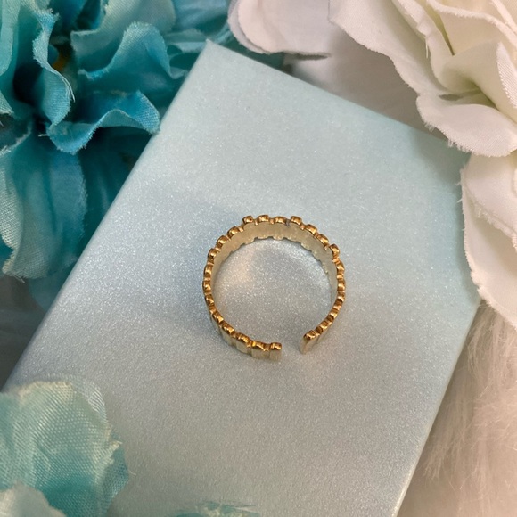 Turquoise & Gold Offset Accent Ring NEW! - Picture 5 of 5